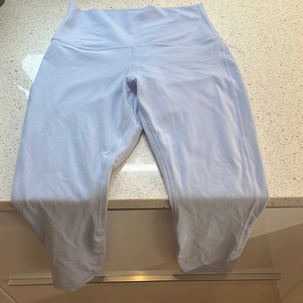 Lululemon Athletica Soft Blue Leggings, size 6.